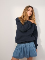 Marinha - Moletom de palangre Relaxed Fit Essentials - Imagem 1 de 12