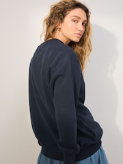Marinha - Moletom de palangre Relaxed Fit Essentials - Imagem 3 de 12