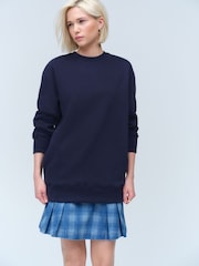 Marinha - Moletom de palangre Relaxed Fit Essentials - Imagem 7 de 12
