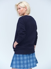 Marinha - Moletom de palangre Relaxed Fit Essentials - Imagem 8 de 12