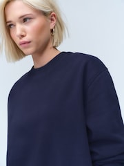 Marinha - Moletom de palangre Relaxed Fit Essentials - Imagem 9 de 12