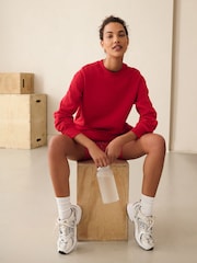 Cherry Red Relaxed Fit Essentials Longline Sweatshirt - Image 2 of 8