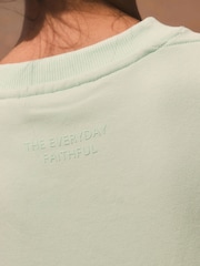 Aqua Blue Relaxed Fit Essentials Longline Sweatshirt - Image 4 of 7