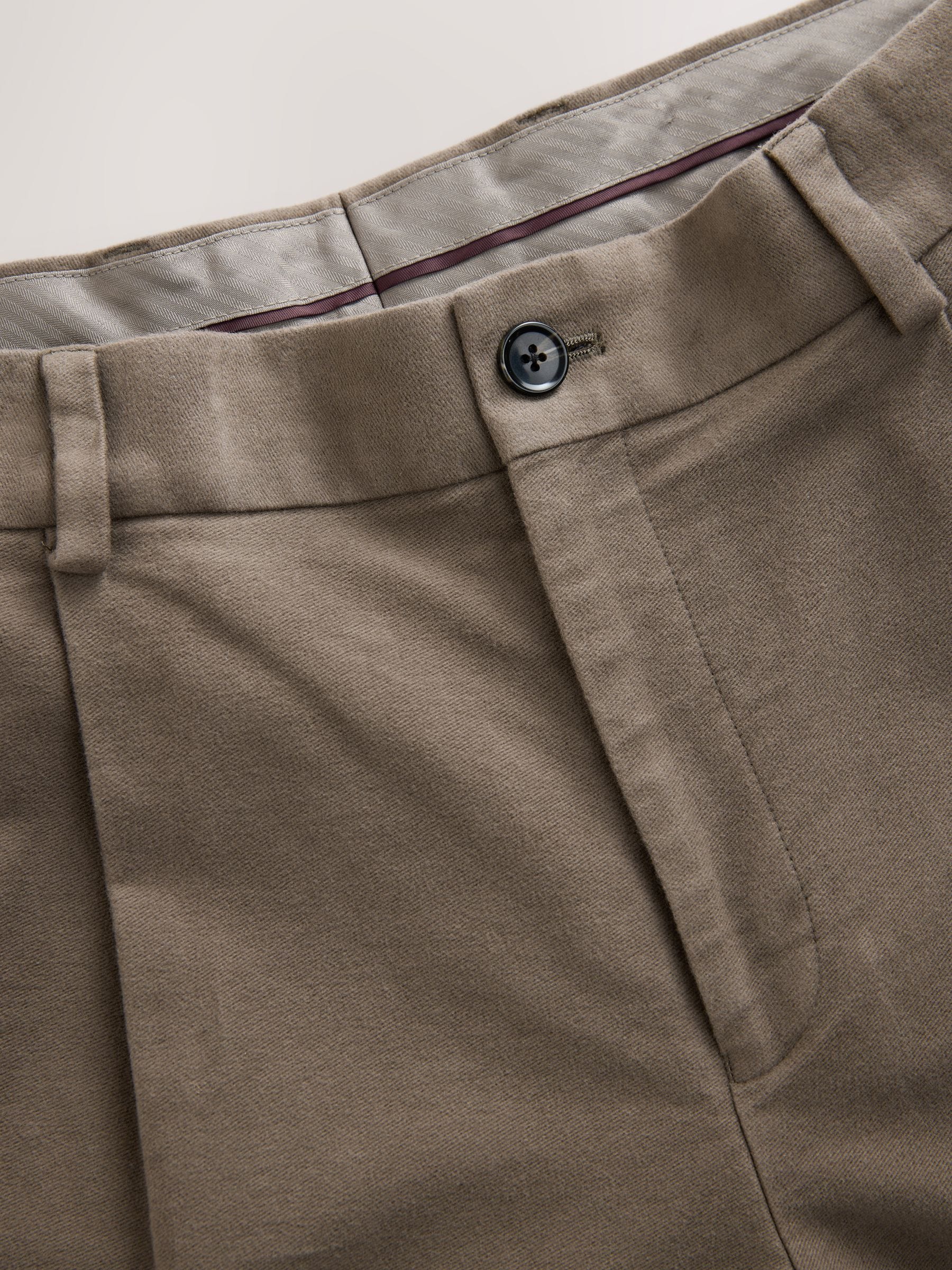 Buy Mushroom Brown Regular Fit Smart Signature Emmetex Moleskin