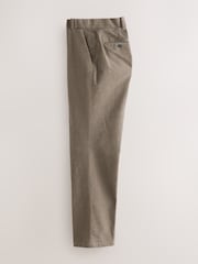 Marrón seta - Regular Fit Smart Signature Emmetex Moleskin Italian Fabric Chino Trousers - Imagen 2 de 6