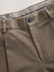 Marrón seta - Regular Fit Smart Signature Emmetex Moleskin Italian Fabric Chino Trousers - Imagen 5 de 6
