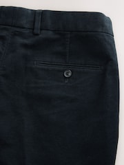 Navy - Regular Fit Smart Signature Emmetex Moleskin Italian Fabric Chino Trousers - Image 3 of 4