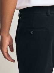 Navy Regular Fit Smart Signature Emmetex Moleskin Italian Fabric Chino Trousers - Image 5 of 9