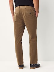 Tan Brown - Regular Fit Smart Signature Emmetex Moleskin Italian Fabric Chino Trousers - Image 3 of 11