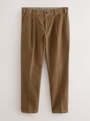 Tan Brown - Regular Fit Smart Signature Emmetex Moleskin Italian Fabric Chino Trousers - Image 7 of 11