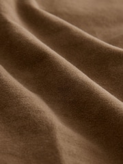 Tan Brown - Regular Fit Smart Signature Emmetex Moleskin Italian Fabric Chino Trousers - Image 8 of 11
