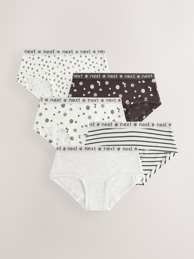 Schwarz/Weiß - Hüftslips im 5er-Pack (2–16 J.) - Bild 1 von 9 Schwarz/Weiß - Hüftslips im 5er-Pack (2–16 J.) - Bild 1 von 9