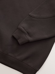 Marron chocolat - Sweat-shirt à capuche long épais à coupe décontractée - Image 7 sur 8