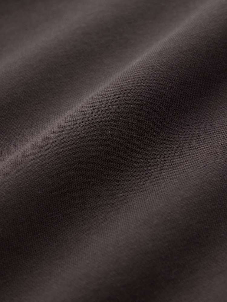 Marron chocolat - Sweat-shirt à capuche long épais à coupe décontractée - Image 8 sur 8