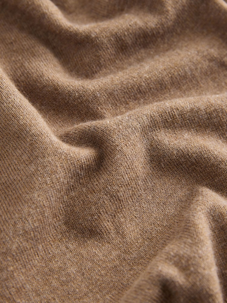 Camel Soft Touch Crew Neck Cotton Rich Jumper - Image 8 of 8