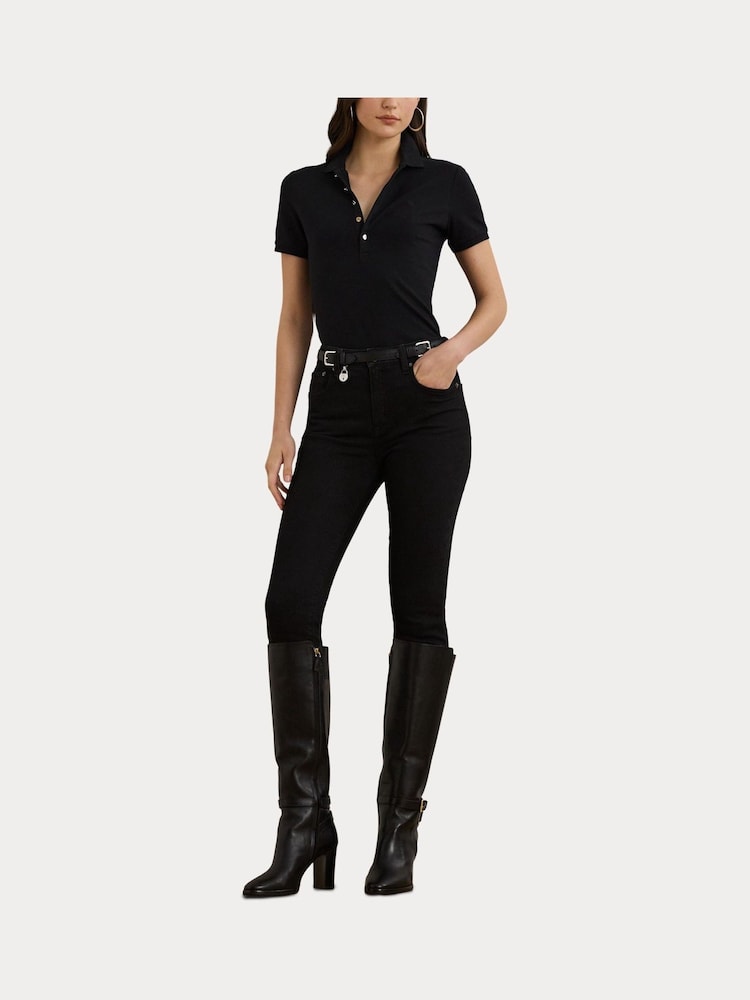 Lauren Ralph Lauren Piqué Crest Logo Polo Shirt - Image 6 of 7