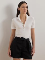 Lauren Ralph Lauren Piqué Crest Logo Polo Shirt - Image 1 of 11