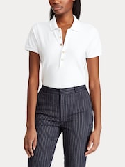 Lauren Ralph Lauren Piqué Crest Logo Polo Shirt - Image 6 of 11