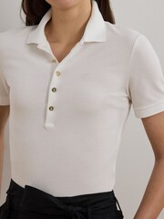 Lauren Ralph Lauren Piqué Crest Logo Polo Shirt - Image 9 of 11