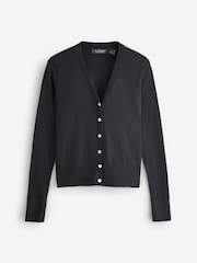 črna - Lauren Ralph Lauren Denzel z gumbi po celotni dolžini Knit pletena jopa - Slika 6 iz 6