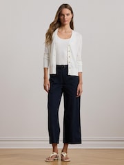 Bela - Lauren Ralph Lauren Denzel z gumbi po celotni dolžini Knit pletena jopa - Slika 3 iz 8