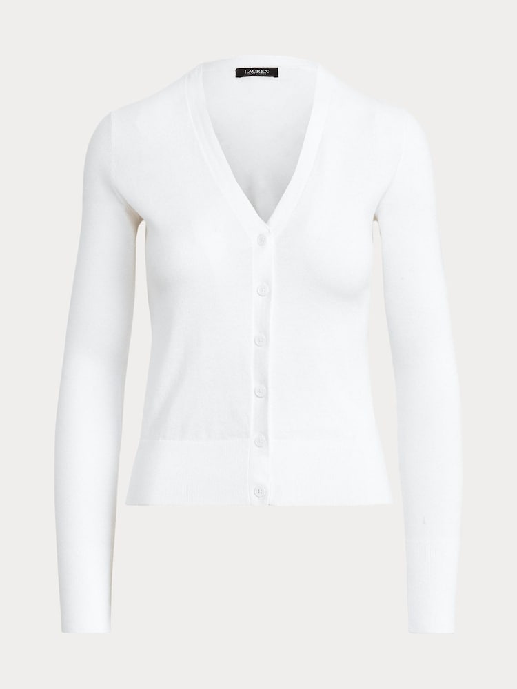 Bela - Lauren Ralph Lauren Denzel z gumbi po celotni dolžini Knit pletena jopa - Slika 8 iz 8