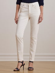 Lauren Ralph Lauren High Rise Skinny Ankle Stretch Denim Jeans - Image 1 of 9
