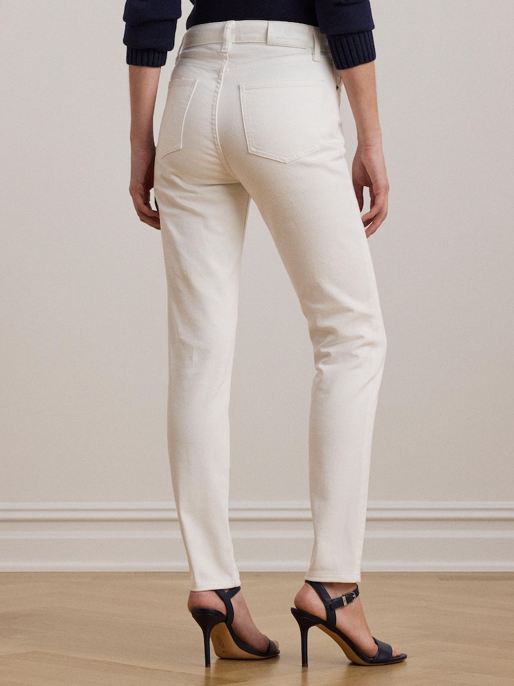 Lauren Ralph Lauren High Rise Skinny Ankle Stretch Denim Jeans - Image 4 of 9