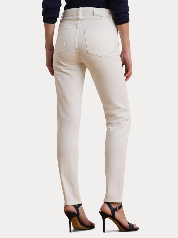 Lauren Ralph Lauren High Rise Skinny Ankle Stretch Denim Jeans - Image 6 of 9