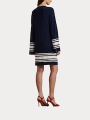 Lauren Ralph Lauren Curve Jabret Nautical Long Knit Cardigan - Image 5 of 10