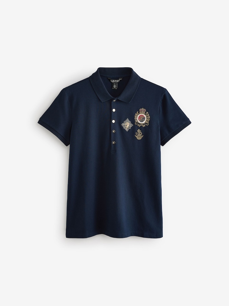 Lauren Ralph Lauren Crest-Patch Piqué Polo Shirt - Image 8 of 8