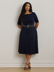 Lauren Ralph Lauren Munzie Stretch Jersey Midi Dress - Image 1 of 8