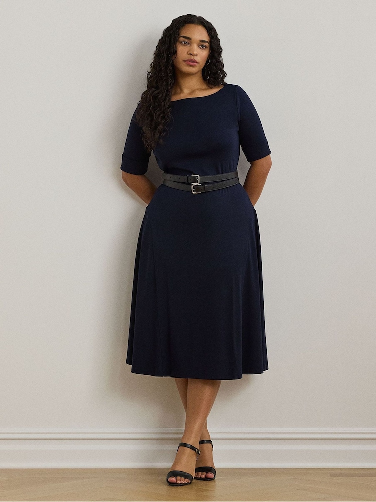 Lauren Ralph Lauren Munzie Stretch Jersey Midi Dress - Image 1 of 8