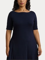 Lauren Ralph Lauren Munzie Stretch Jersey Midi Dress - Image 4 of 8