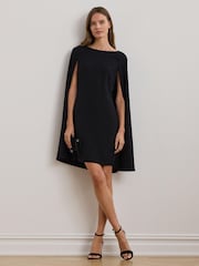 Lauren Ralph Lauren Petra Cape Georgette Cocktail Mini Dress - Image 4 of 8
