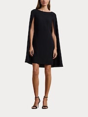 Lauren Ralph Lauren Petra Cape Georgette Cocktail Mini Dress - Image 7 of 8