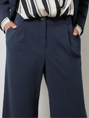 M&Co Blue Scuba Wide Leg Trousers - Image 4 of 5