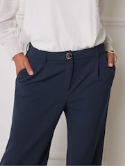 M&Co Blue Scuba Wide Leg Trousers - Image 2 of 7