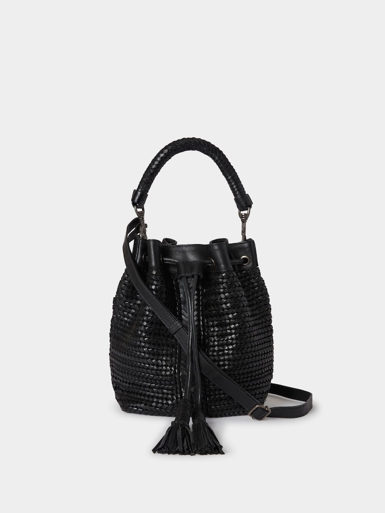 Osprey London The Lima Leather Bucket Black Bag - Image 1 of 6 Osprey London The Lima Leather Bucket Black Bag - Image 1 of 6