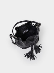 Osprey London The Lima Leather Bucket Black Bag - Image 5 of 6