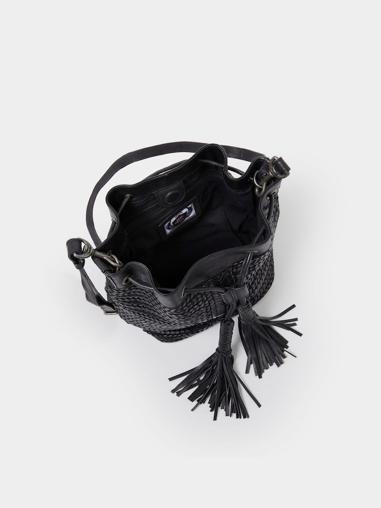 Osprey London The Lima Leather Bucket Black Bag - Image 5 of 6