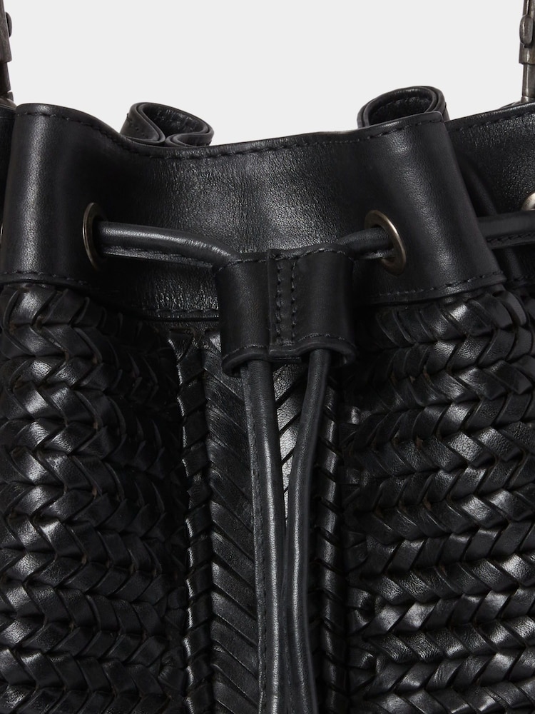 Osprey London The Lima Leather Bucket Black Bag - Image 6 of 6