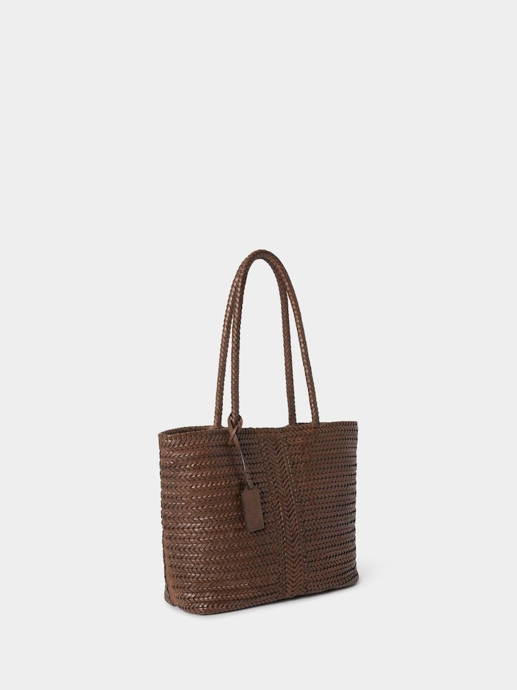 Osprey London The Lima Leather Brown Tote Bag - Image 2 of 5