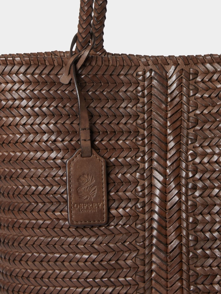 Osprey London The Lima Leather Brown Tote Bag - Image 5 of 5