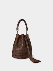Osprey London The Lima Leather Bucket Brown Bag - Image 4 of 6