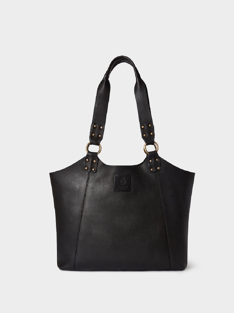 Bolso tote de cuero negro The Monterrey de Osprey London - Imagen 1 de 5
