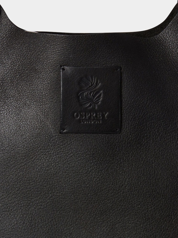 Bolso tote de cuero negro The Monterrey de Osprey London - Imagen 5 de 5