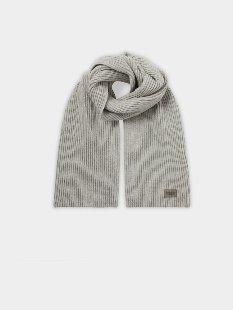 Osprey London Grey Ribbed Scarf - Image 1 of 3