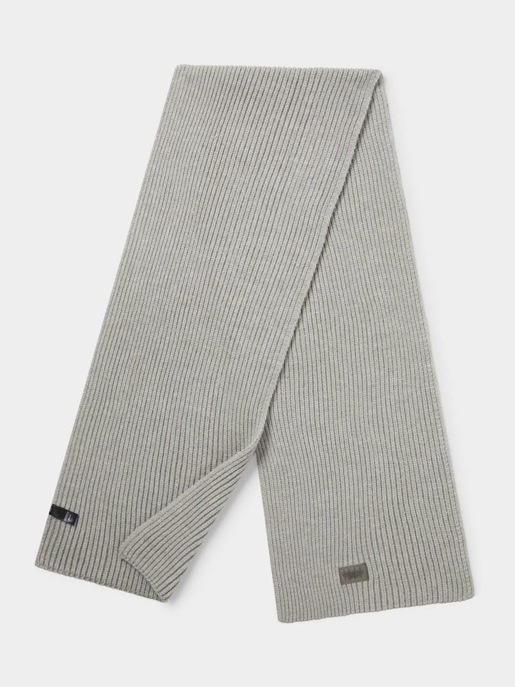Osprey London Grey Ribbed Scarf - Image 2 of 3