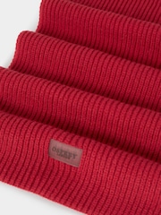 Osprey London Red Ribbed Scarf - Image 3 of 3